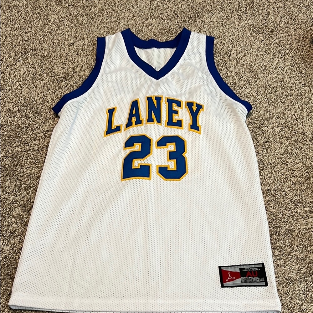Laney 23 White and Blue Jersey